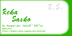 reka sasko business card